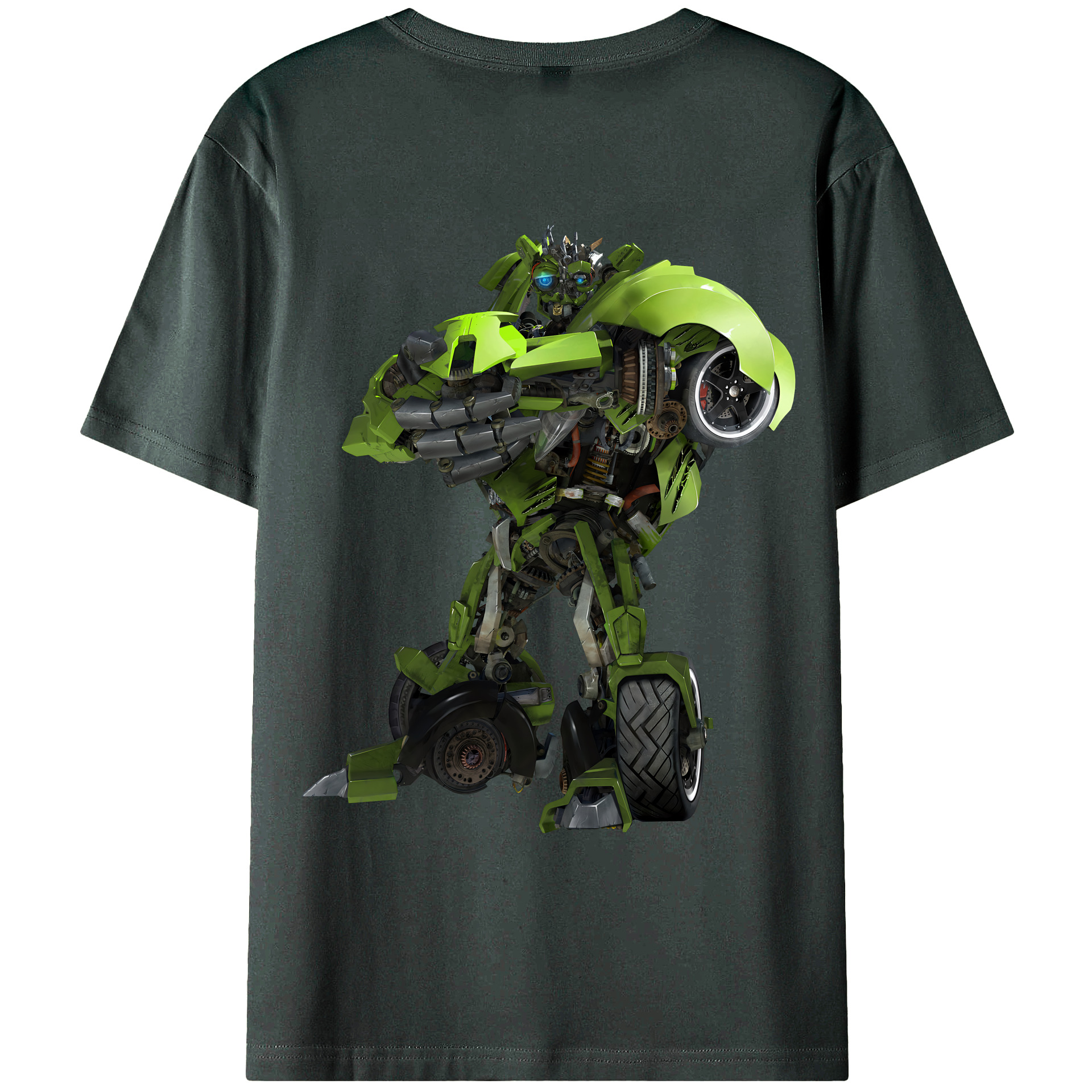 （画像用） Transformers トランスフォーマー 綿100％ メンズ半袖Tシャツ（バックプリント） 通気性